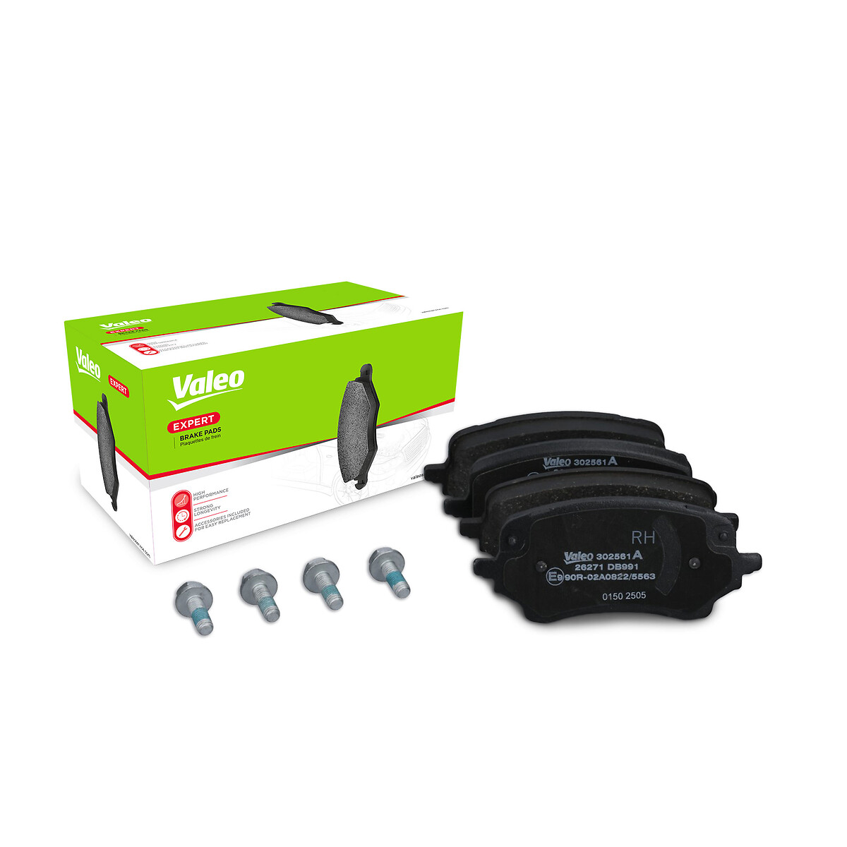 Jeu de 4 plaquettes de frein VALEO ref. 302561A